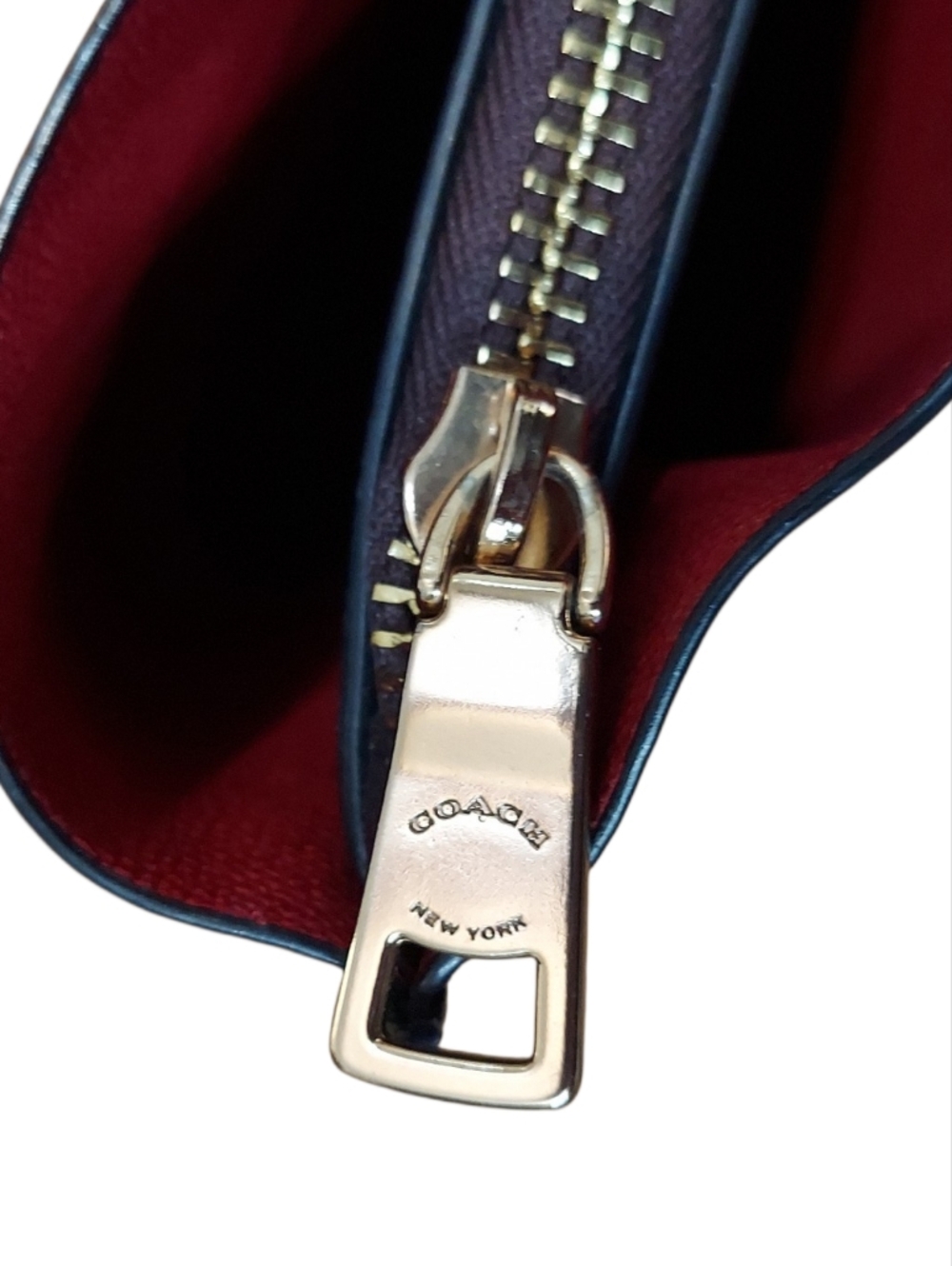 Coach Mollie Three Compartment Center Zip Black Leather Tote No. 1671 - Picture 4 of 10